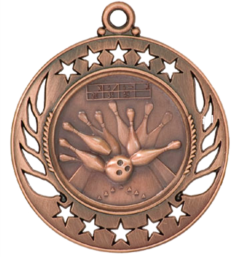 Bronze Galaxy Bowling Medal