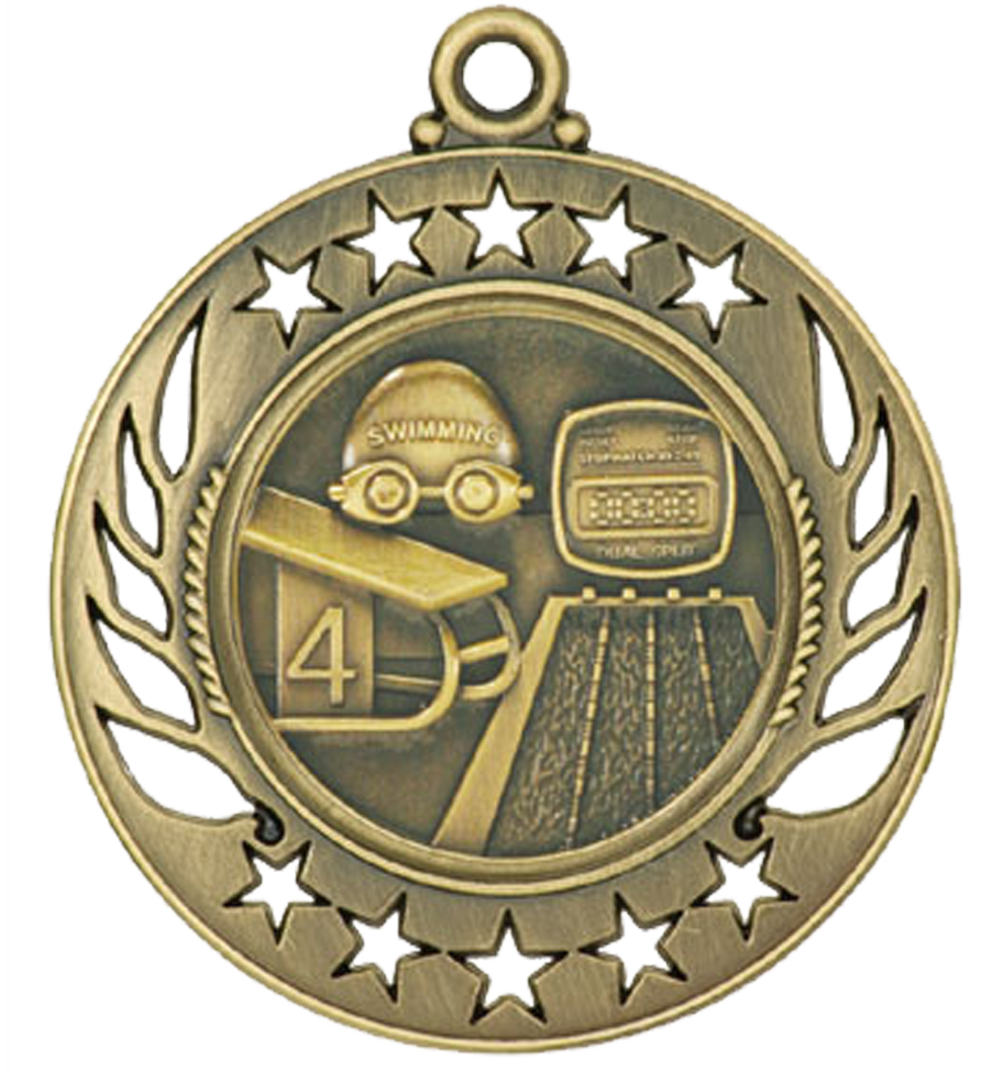 Gold Galaxy Swimming Medal