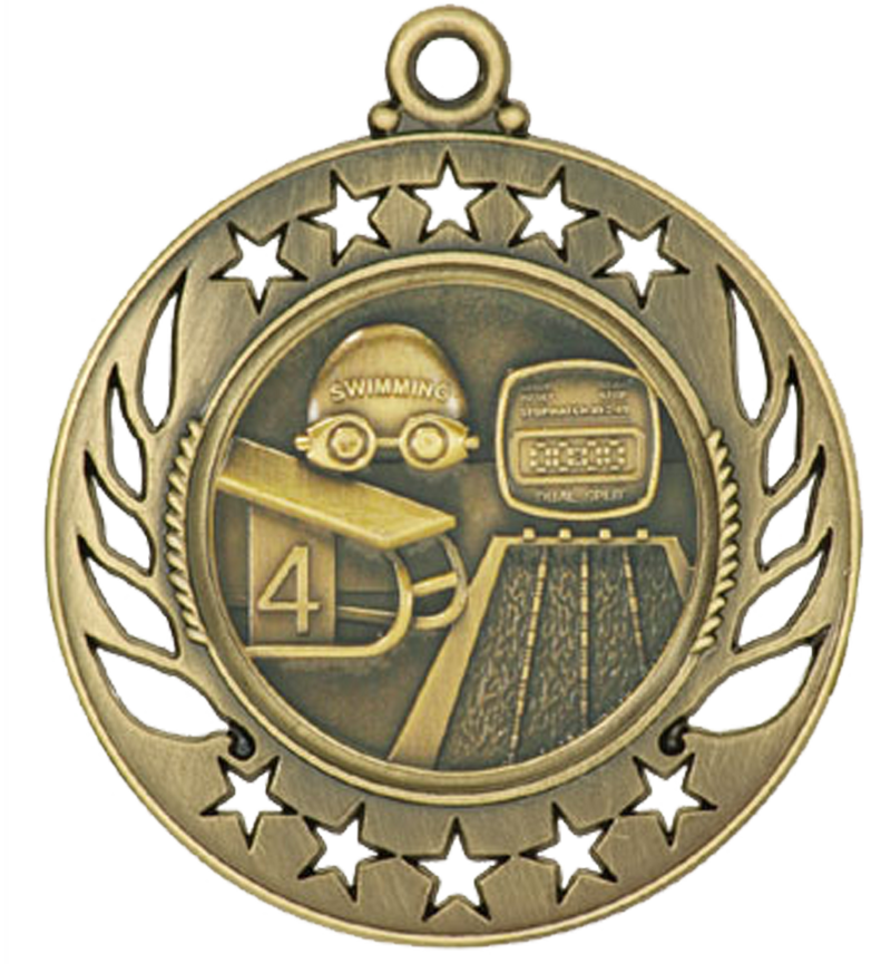 Gold Galaxy Swimming Medal