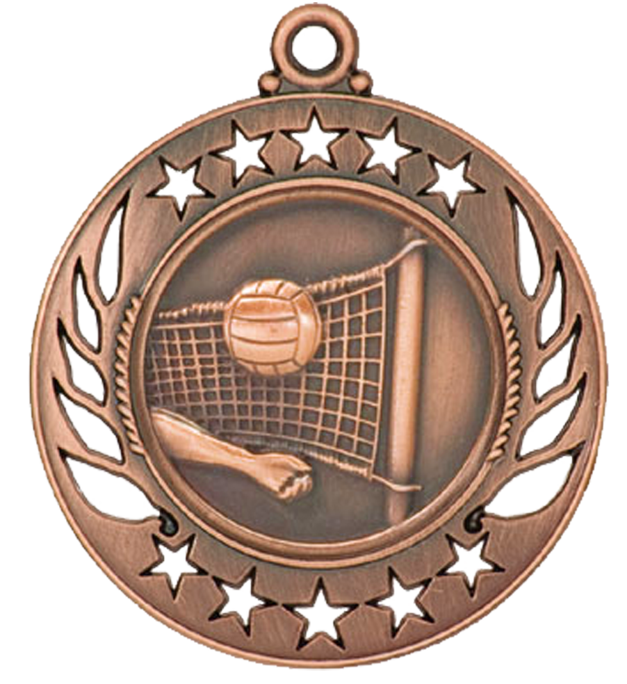 Bronze Galaxy Volleyball Medal