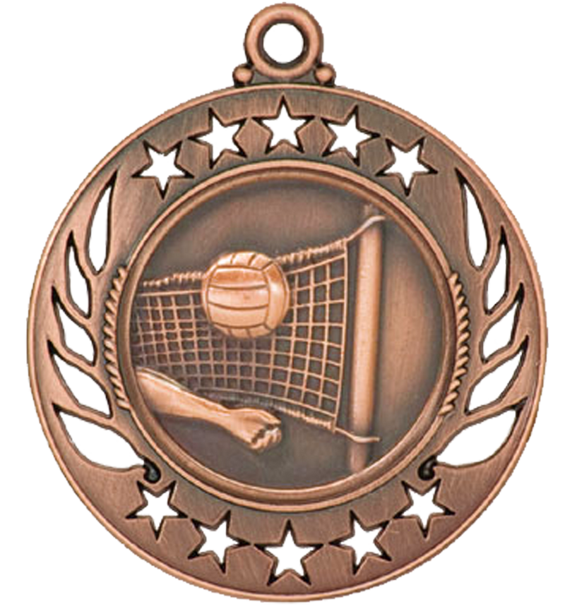 Bronze Galaxy Volleyball Medal