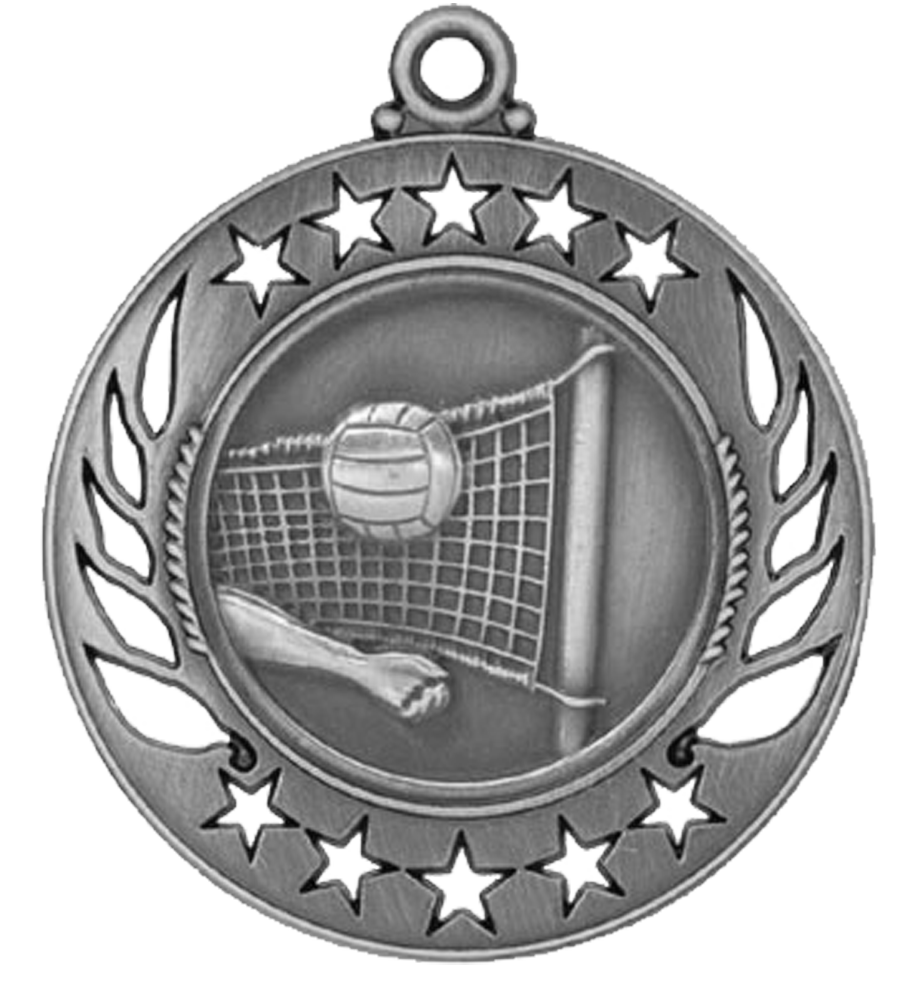 Silver Galaxy Volleyball Medal