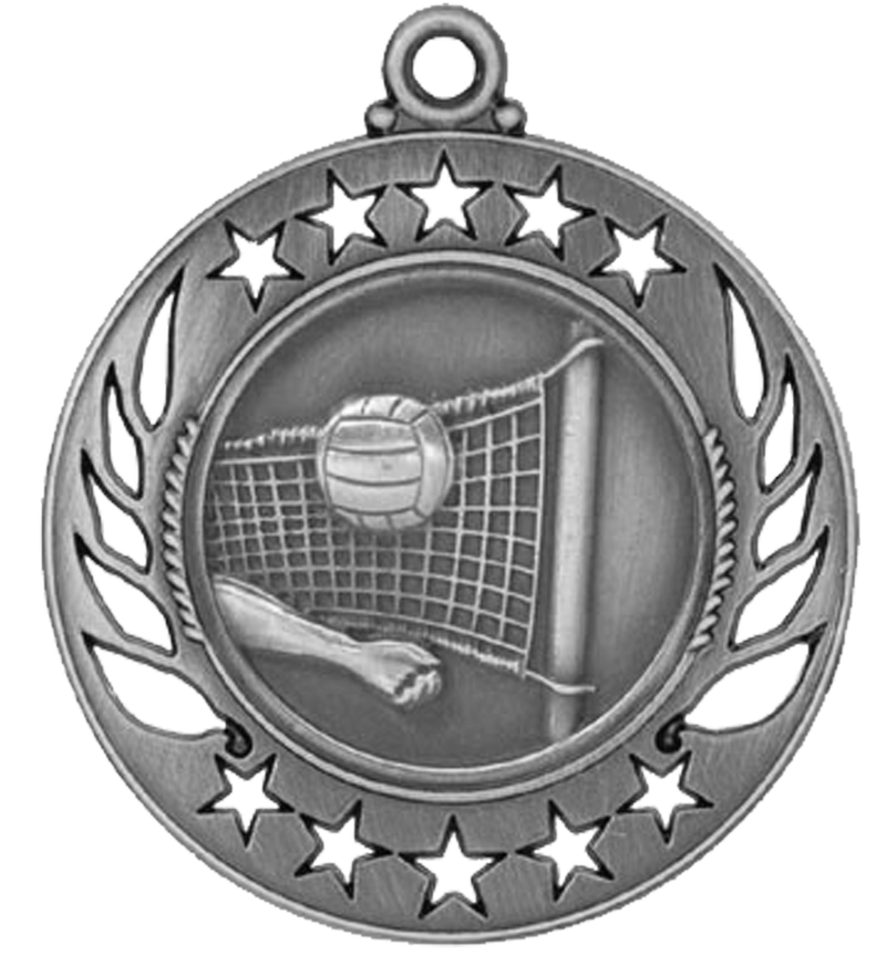 Silver Galaxy Volleyball Medal