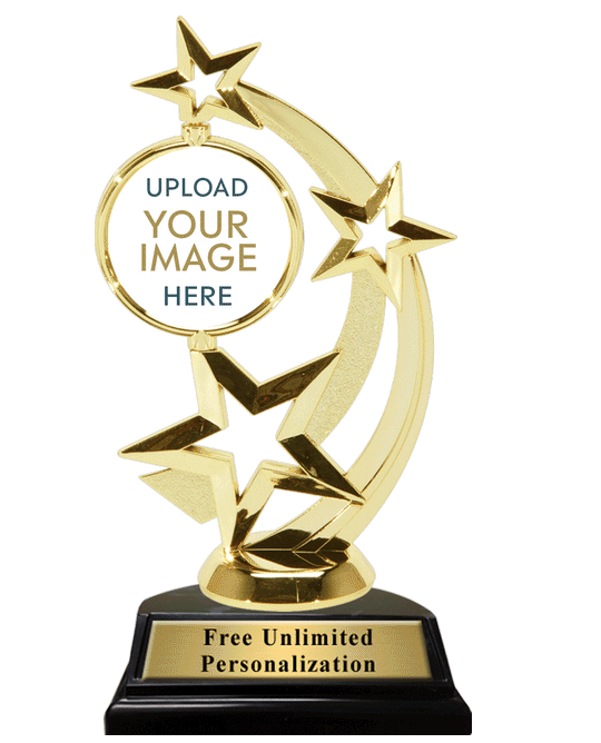 Gold Astro Spinner Custom Insert Trophy