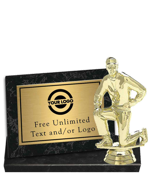 Black Marble Billboard Plaque with Coach Topper