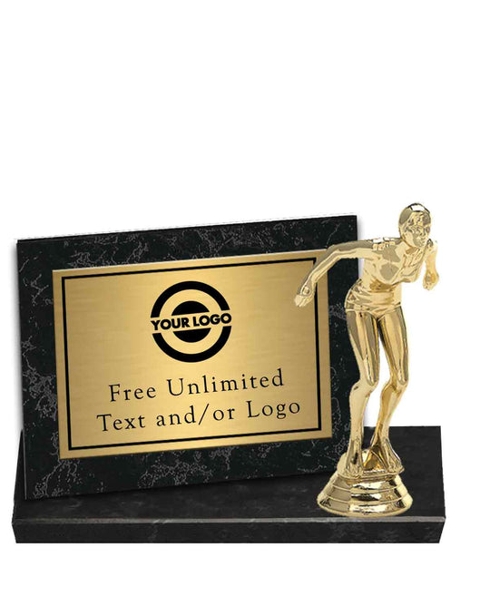 Black Marble Billboard Plaque with Swimming Topper