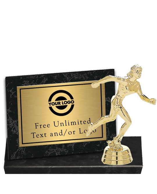 Black Marble Billboard Plaque with Track Topper