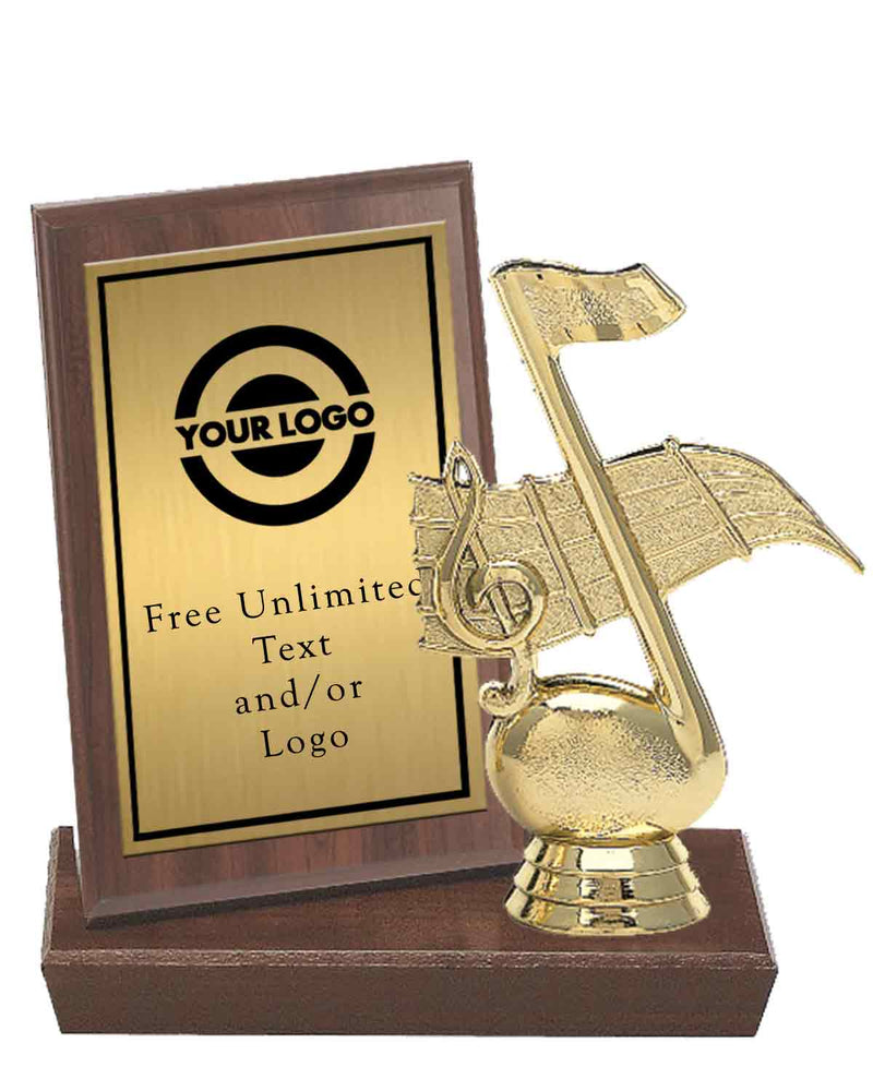 Gold Plate MVP Plaque with Music Figure