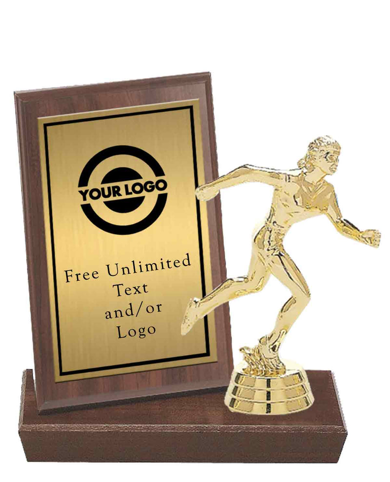 Gold Plate MVP Plaque with Track Figure