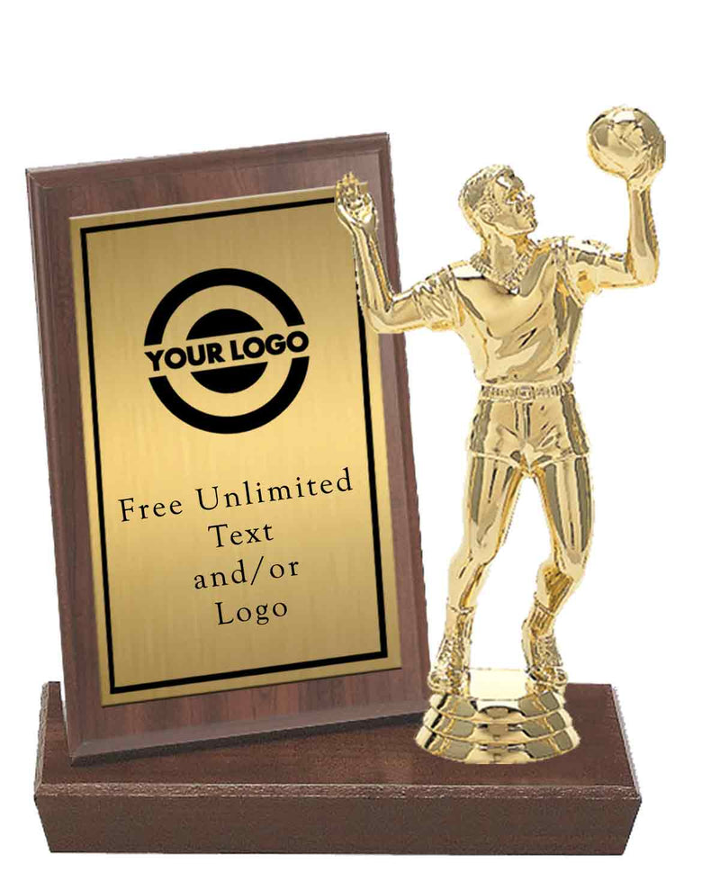 Gold Plate MVP Plaque with Volleyball Figure