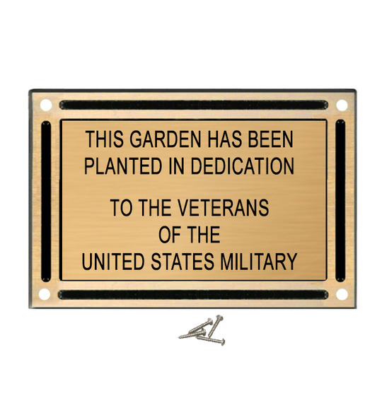 Gold Cast Aluminum Plaque w/ Screws