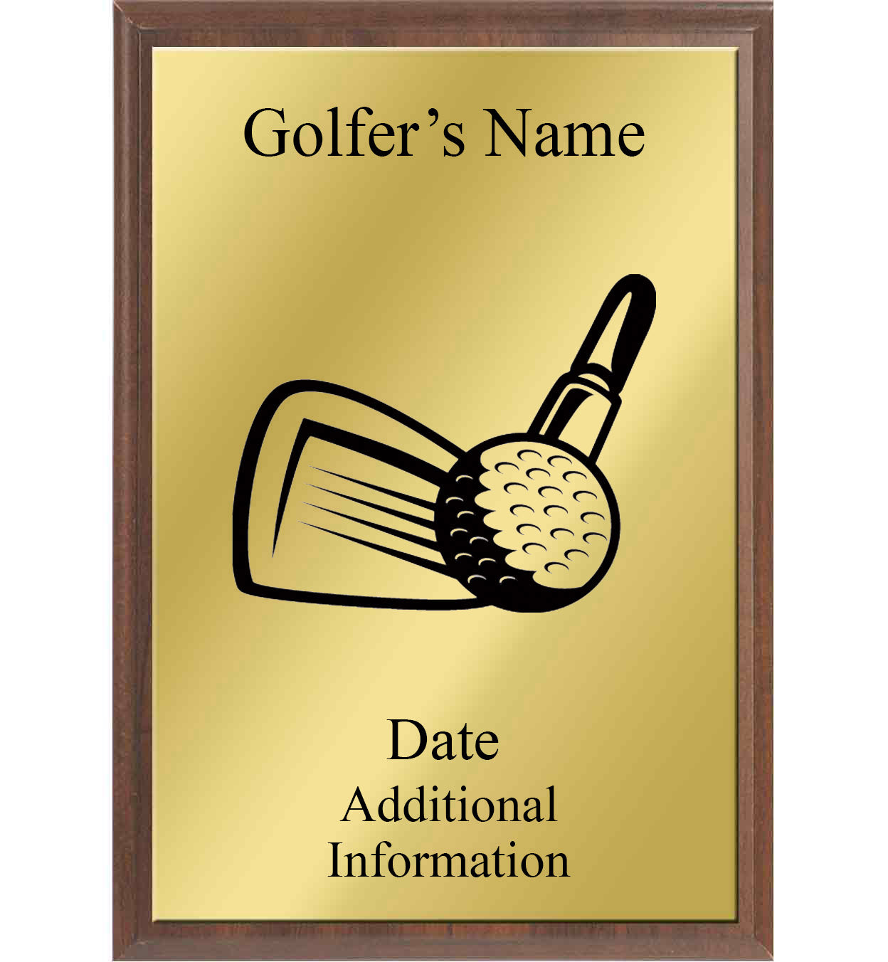 Golf Silhouette Plaque