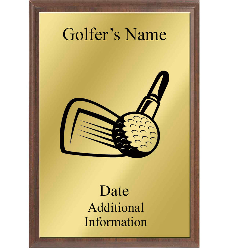 Golf Silhouette Plaque