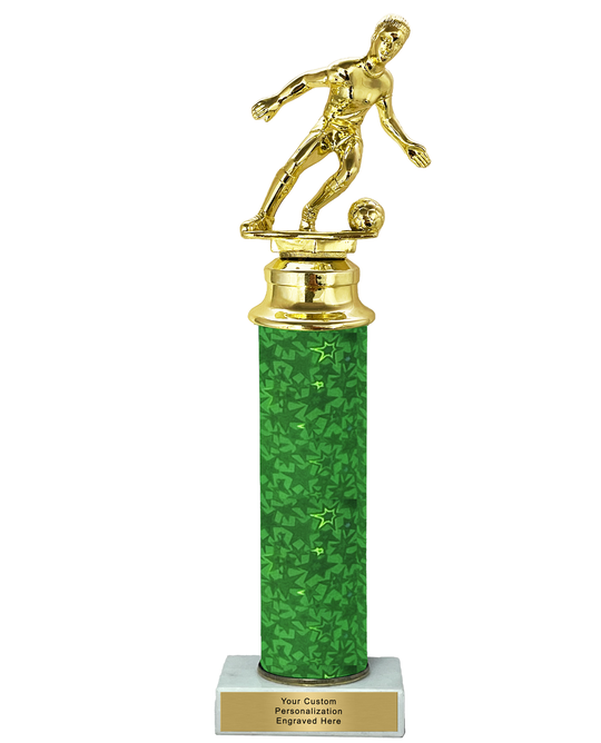 StarBlast Column Female Soccer Trophy