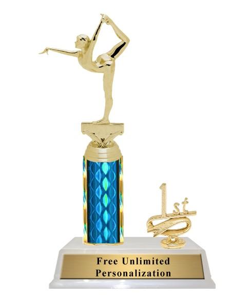 Gymnastics Column Trophy With Trim