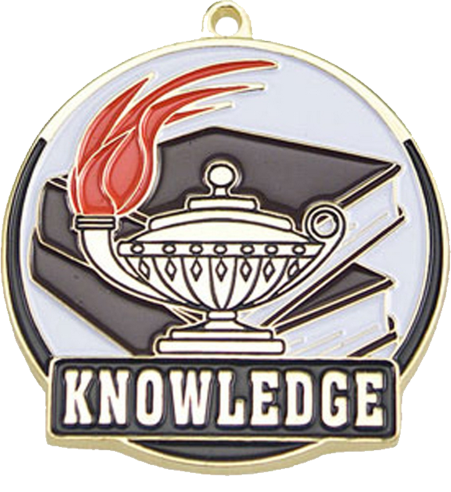 Gold Color Fill Knowledge Medal