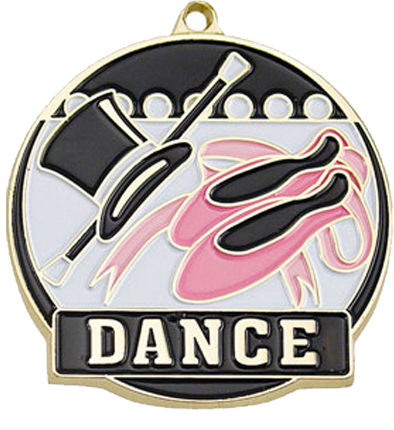 Gold Color Fill Dance Medal