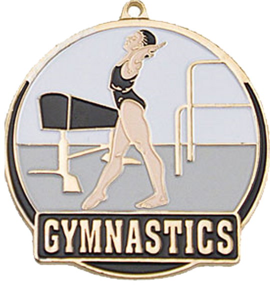 Color Fill Female Gymnastics Medal
