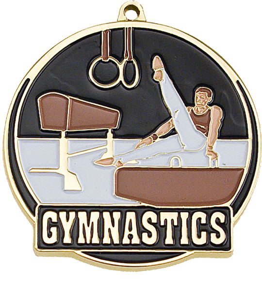 Color Fill Male Gymnastics Medal