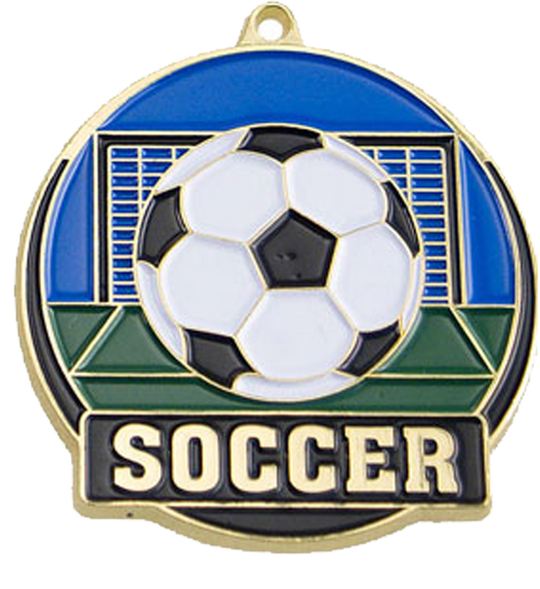 Color Fill Soccer Medal