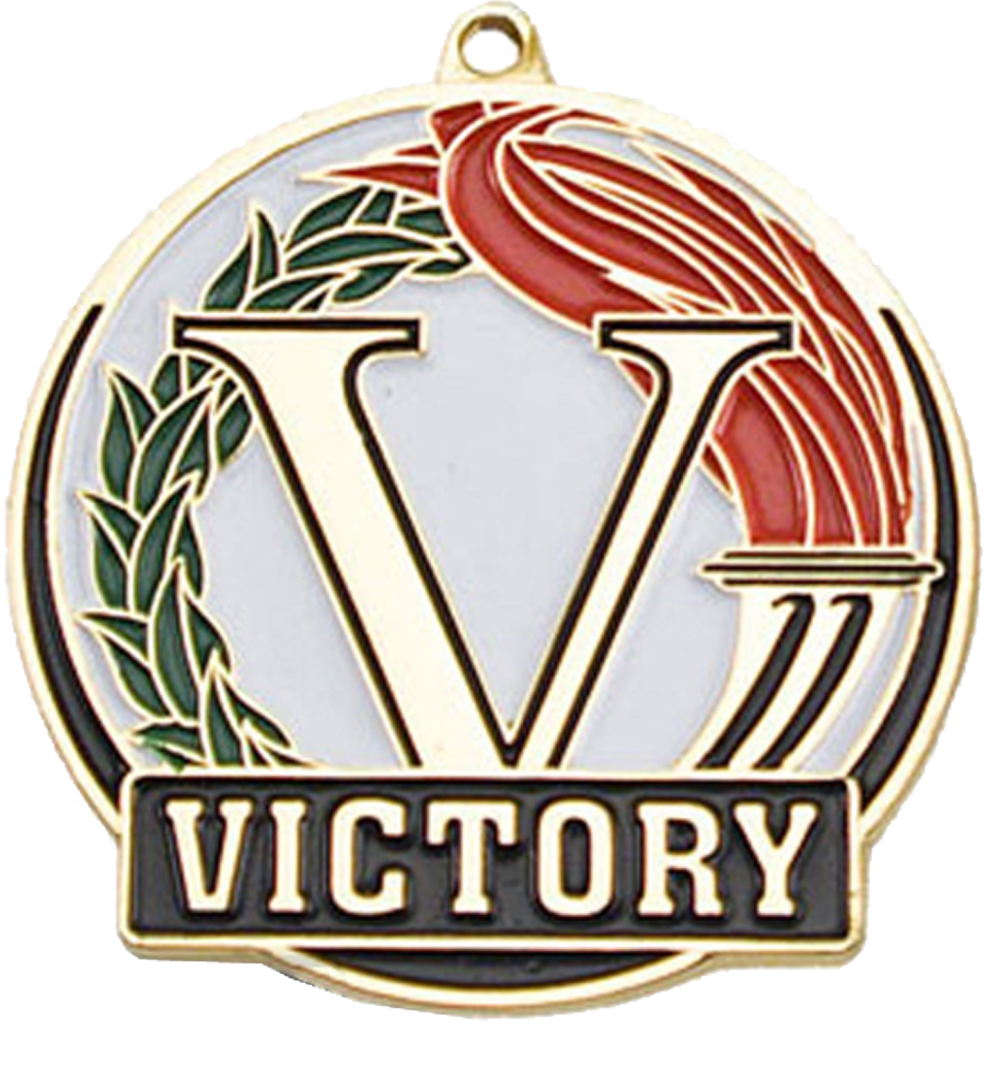 Gold Color Fill Victory Medal