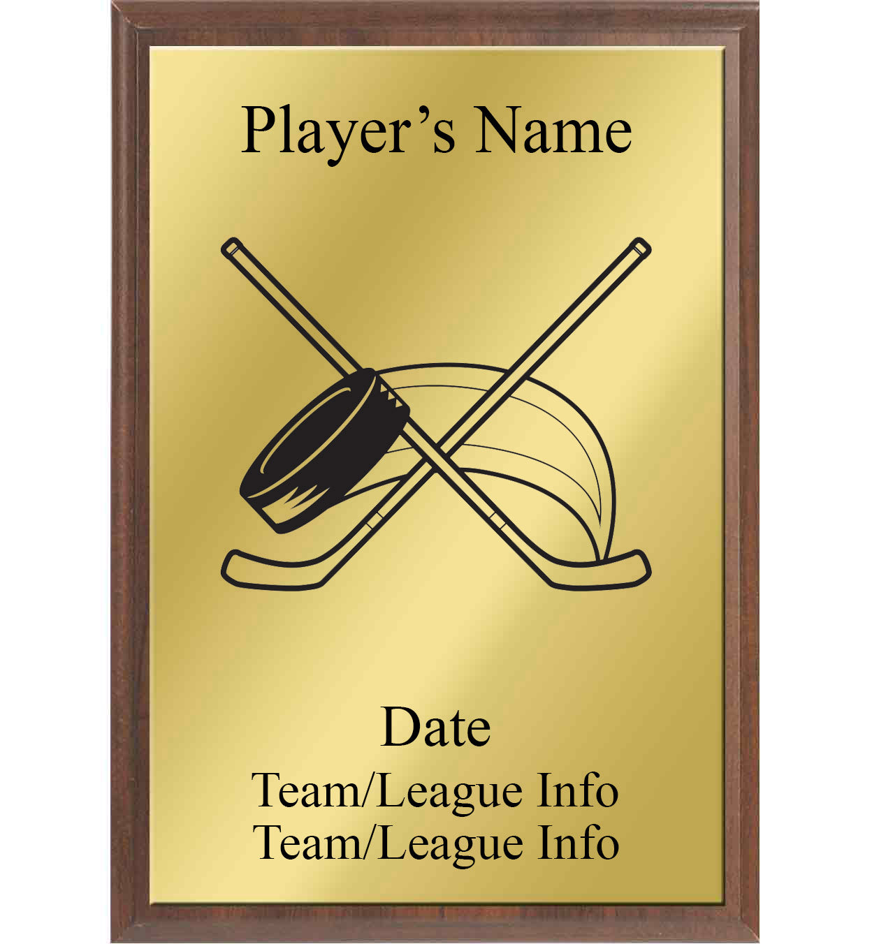 Hockey Silhouette Plaque