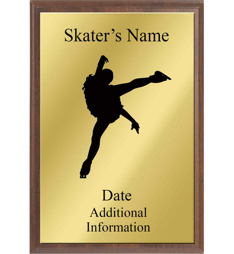 Ice Skating Silhouette Plaque
