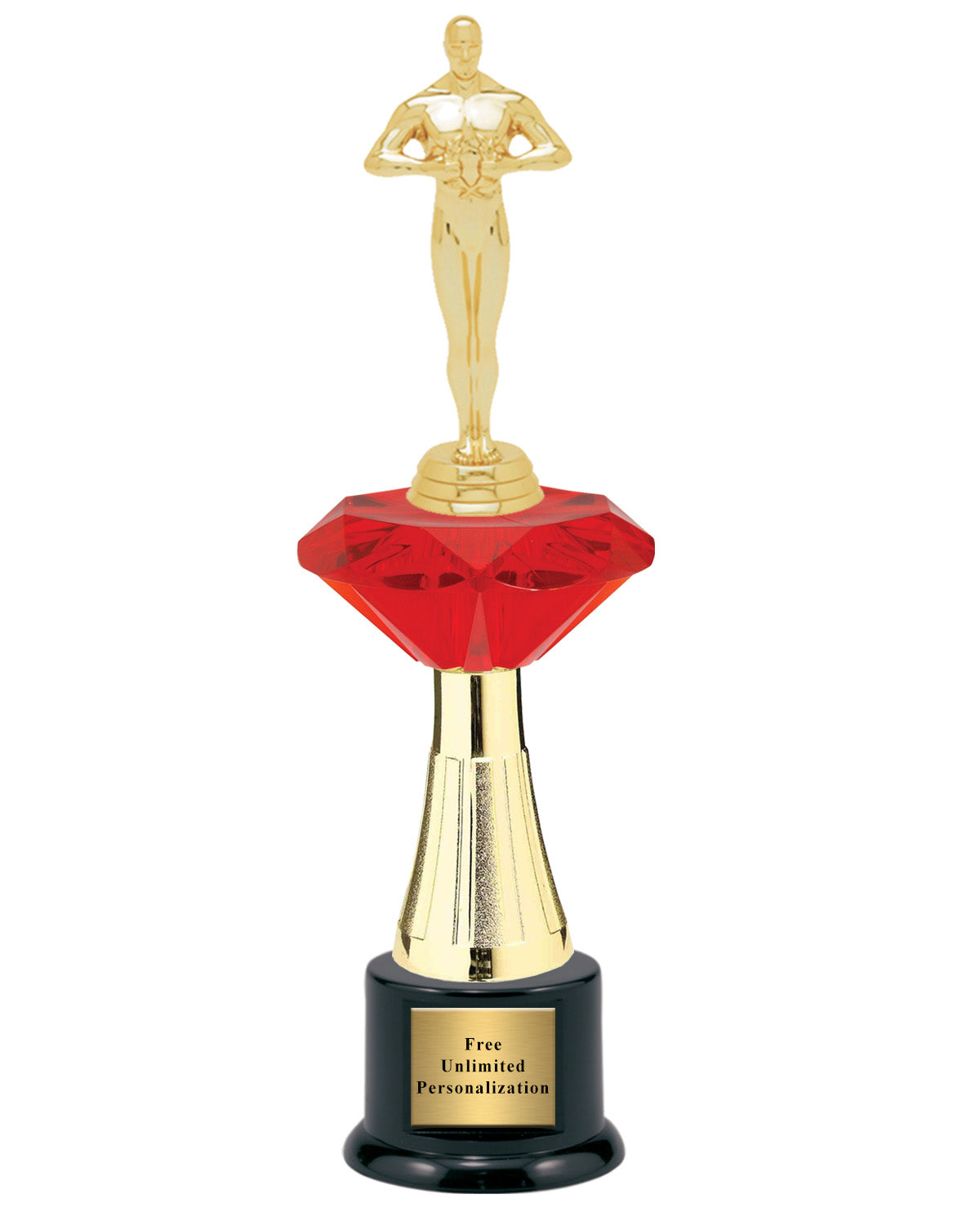 Large Red Jewel Riser Trophy