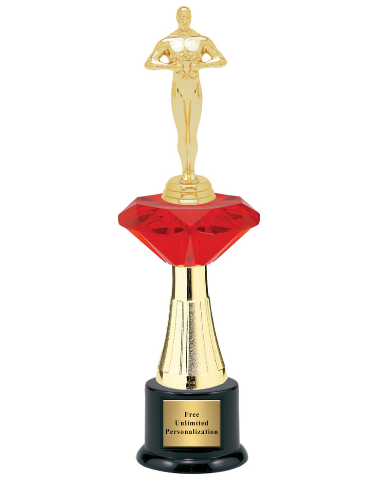 Large Red Jewel Riser Trophy