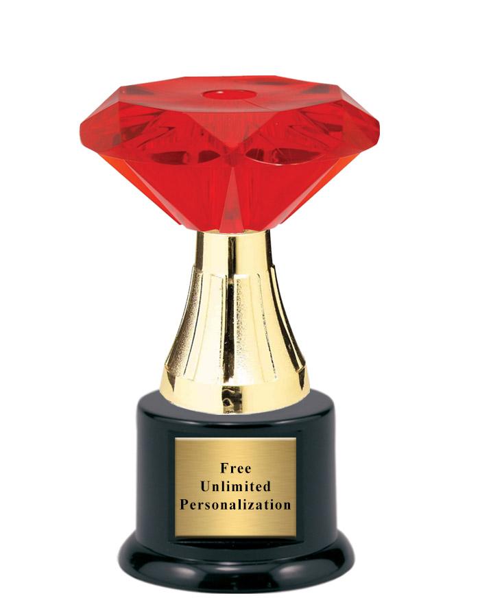 Jewel Riser Pinewood Derby Trophy - Medium