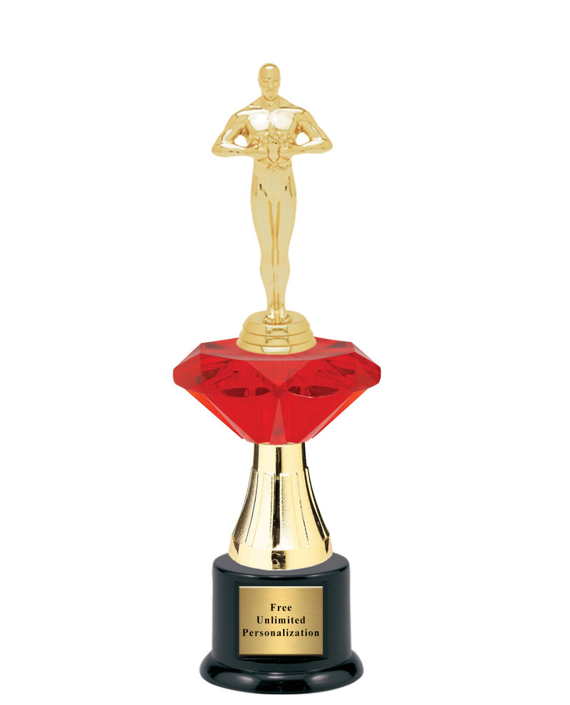 Medium Red Jewel Riser Trophy