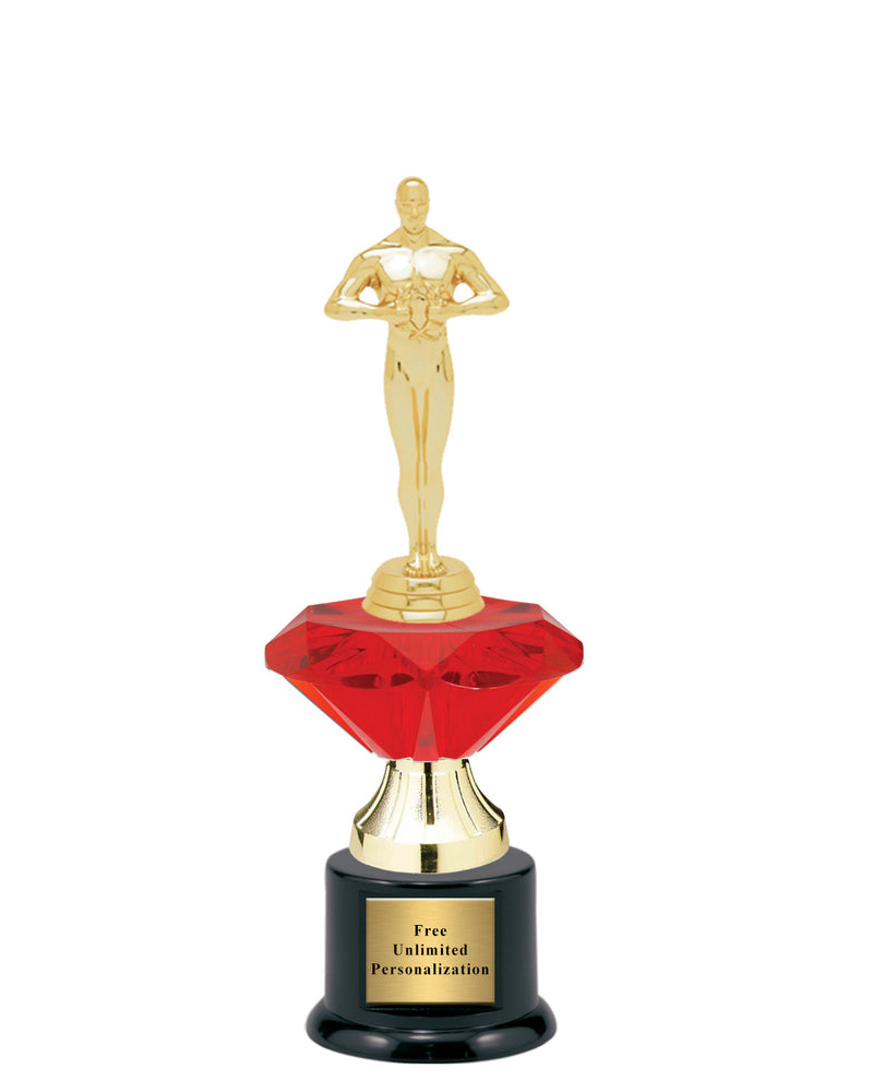 Small Red Jewel Riser Trophy