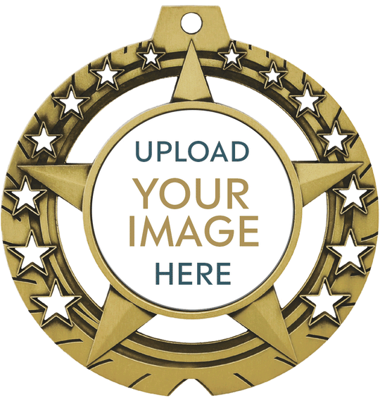 Jumbo Star Custom Insert Medal