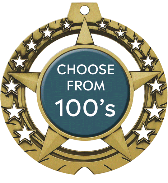 Jumbo Star Insert Medal