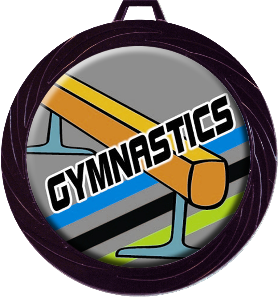 Black Lazer Gymnastics Medal