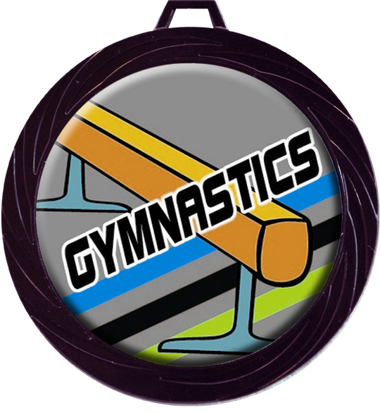 Black Lazer Gymnastics Medal