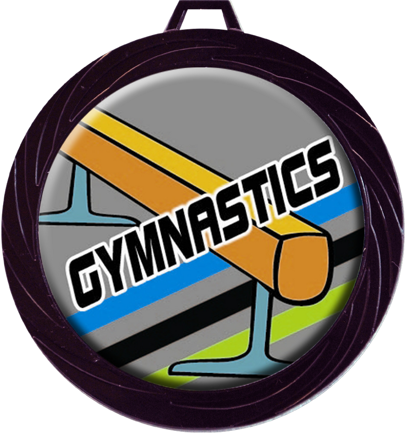 Black Lazer Gymnastics Medal