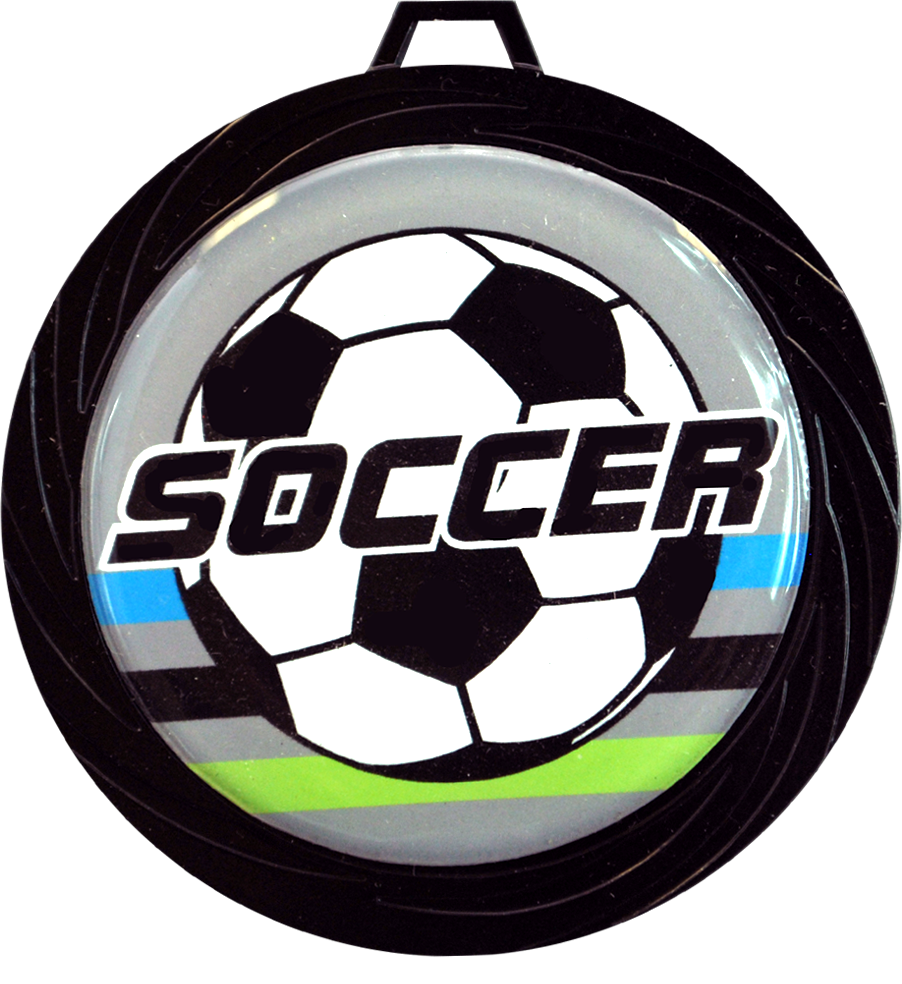 Black Lazer Soccer Medal