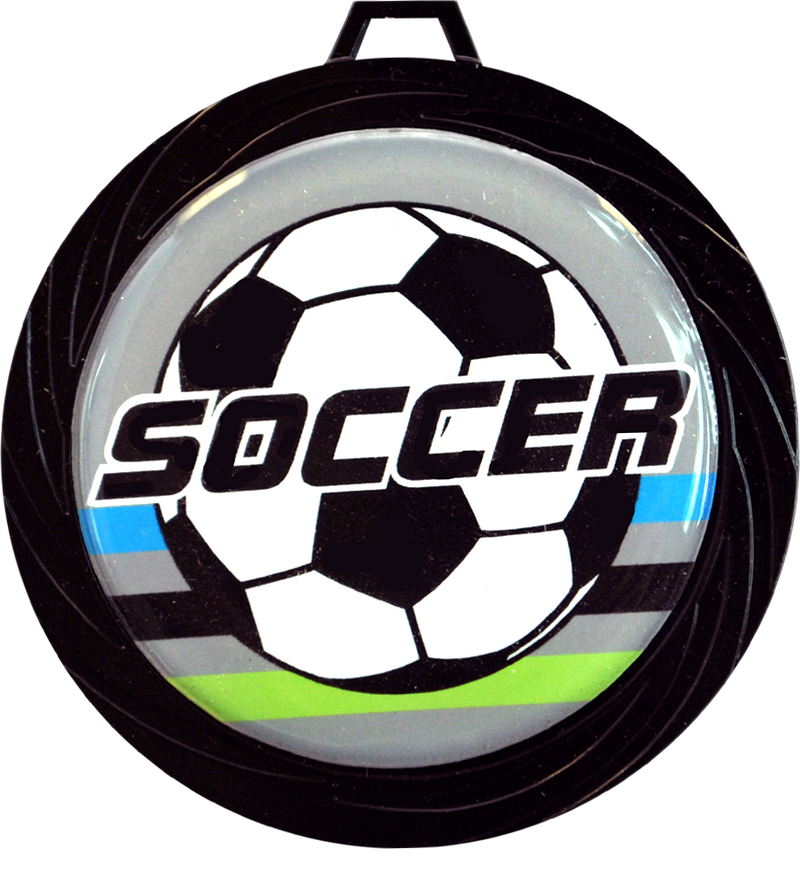 Black Lazer Soccer Medal