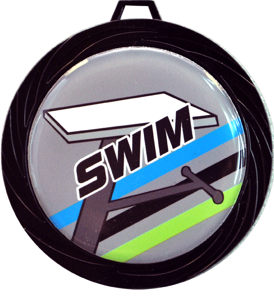Black Lazer Swim Medal