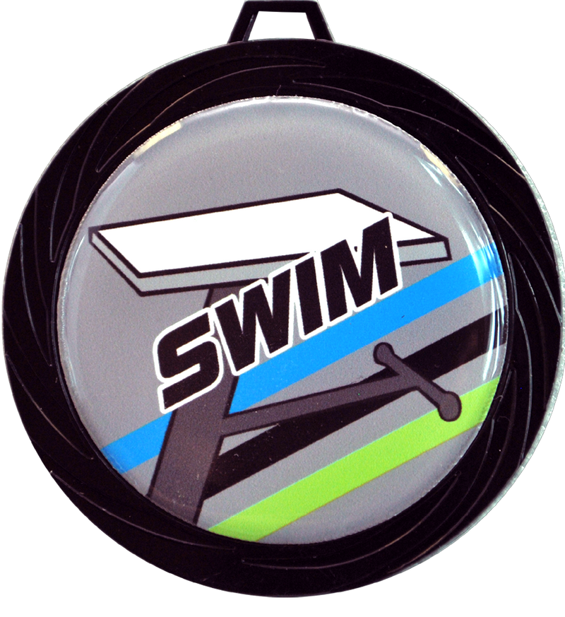 Black Lazer Swim Medal