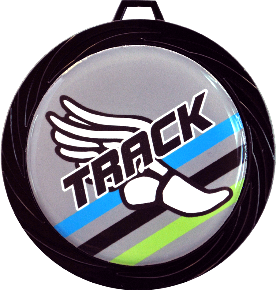 Black Lazer Track Medal