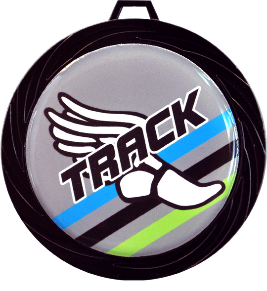 Black Lazer Track Medal