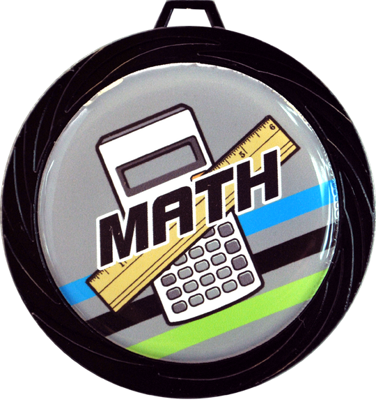 Black Lazer Math Medal