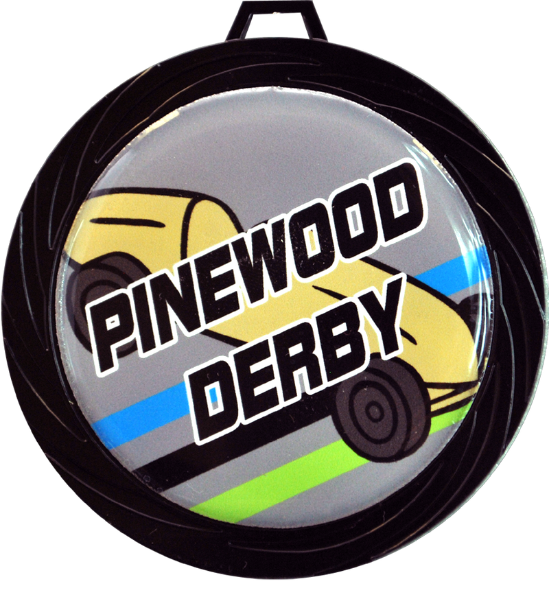 Black Lazer Pinewood Derby Medal