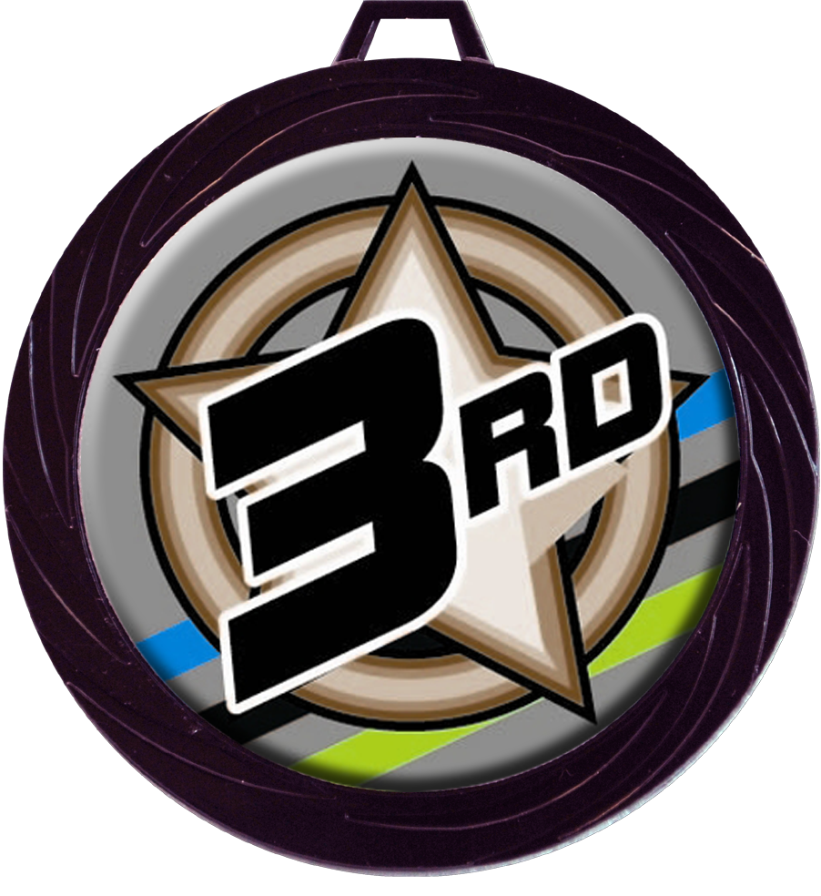 Black Lazer 3rd Place Medal