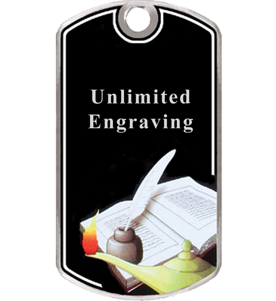 Lamp of Learning Dog Tag