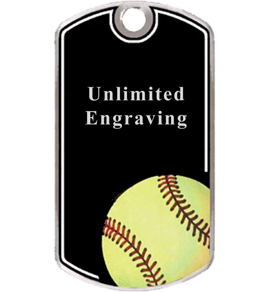 Softball Dog Tag