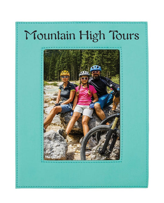 Teal Picture Frame with Black Engraving