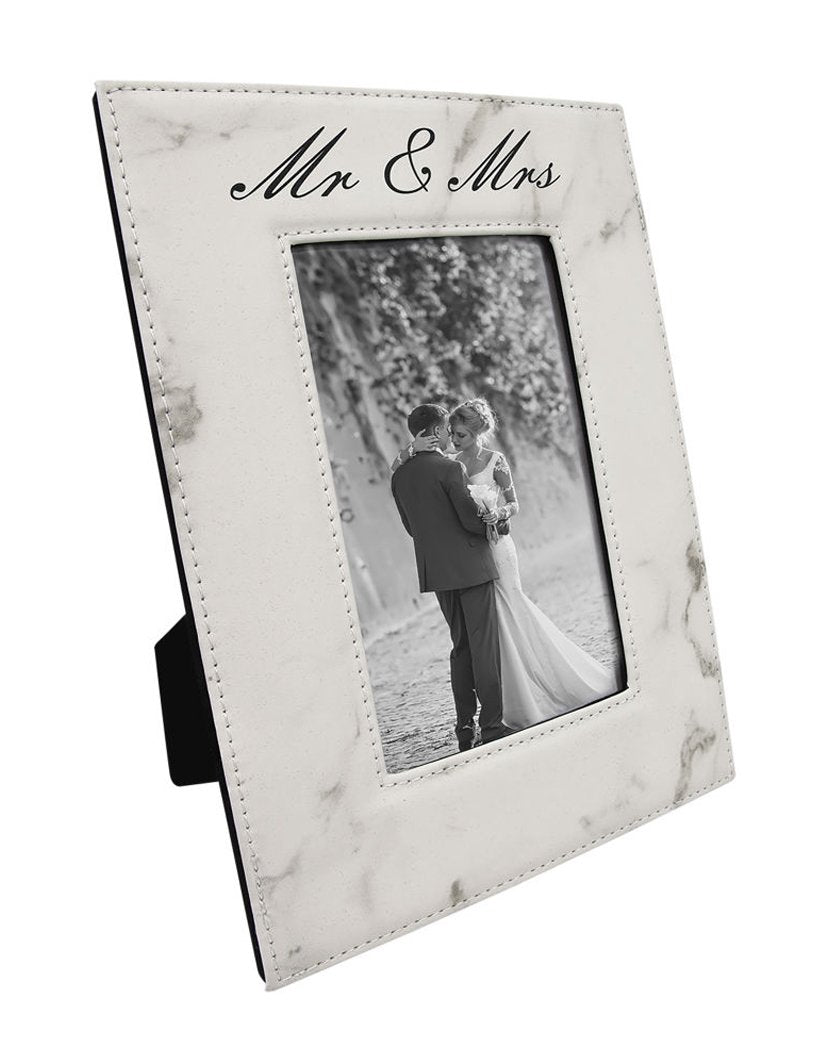 Marble Finish Picture Frame with Black Engraving